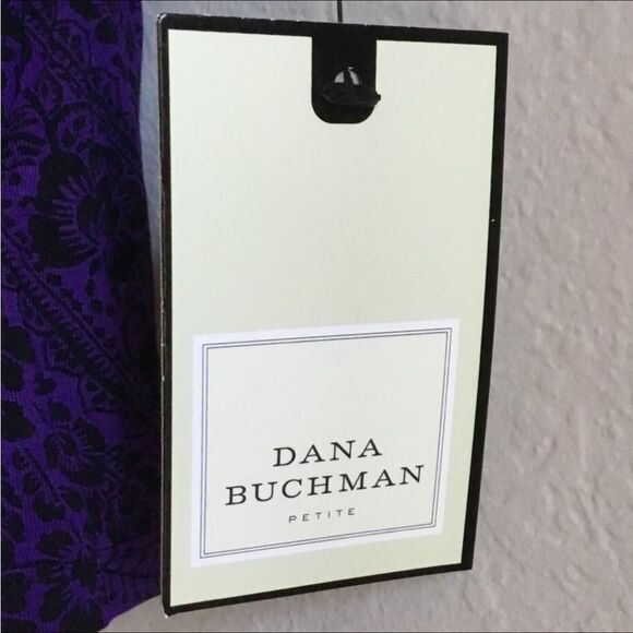 Dana Buchman purple asymmetrical wrap paisley top fairycore witchy whimsygoth - Picture 3 of 5